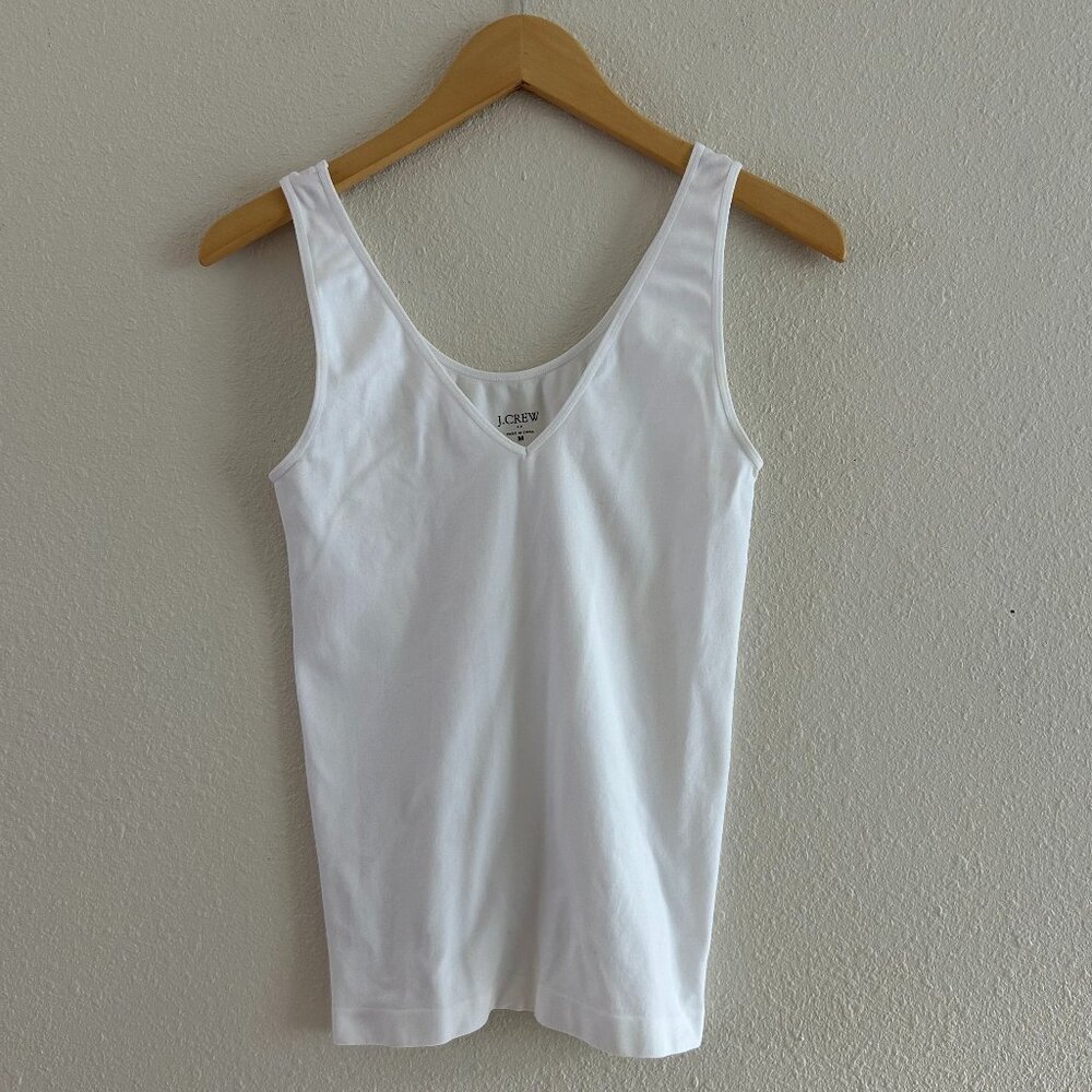 J. Crew Medium V, Scoop Neck Tank White
